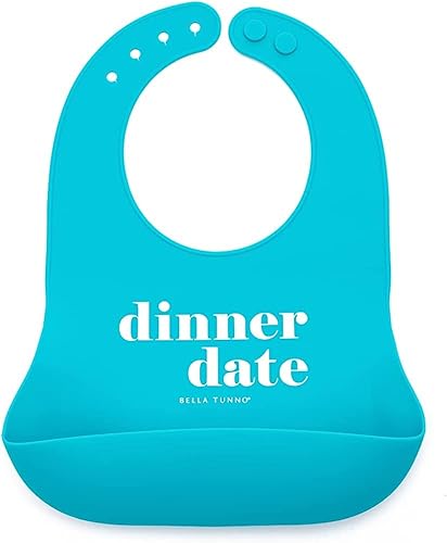 Miniatura 11 de Bella Tunno Babero para comer, babero de silicona impermeable con receptor de alimentos grande, ajuste ajustable para bebés de 4 a 12 meses y niños