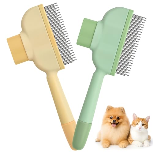Aurinovellia Set da 2 Spazzola Gatto Pelo Lungo e Cane