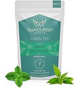 TeaNOURISH Thé vert à la menthe | Feuilles Darjeeling en vrac | Mélangé avec des feuilles fraîche...