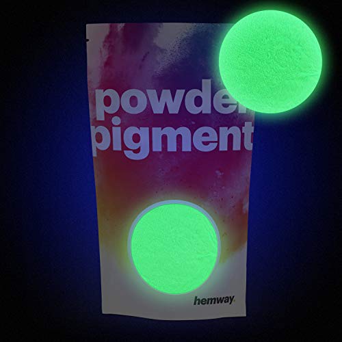 Hemway | GLOW vert Poudre pigment colorant Étincelle métallique Pigments pour résine époxy, Peinture polyuréthane - 100 g Cover