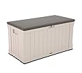 LIFETIME 60186 Heavy-Duty Outdoor Storage Deck Box, 116 Gallon, Desert Sand/Brown