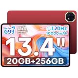 TECLAST T65PLUS Helio G99 Tablet 13.4 Pollici, 2.2GHz Octa-Core 120Hz Tablet Android 15, 20GB RAM+256GB ROM(TF 8TB), Doppio SIM 4G LTE + 5G WiFi, 10000mAh/18W, Gemini AI/Widevine L1/GPS/13MP/OTG, 2026