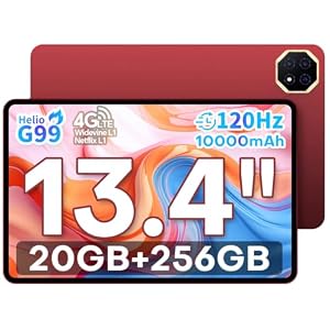 TECLAST T65 PLUS Tablet 13.4 inch 120Hz Tablets Android 15, Helio G99 2,2GHz Gaming, 20GB RAM + 256GB ROM (8TB TF) Tablet-pc, 10000mAh/18W, 4G LTE Dual SIM + 5G WiFi, Widevine L1/13MP/BT5.2/GPS, 2025