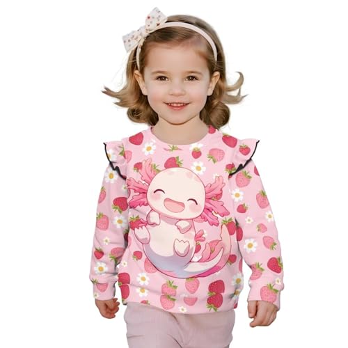 Pullover Sweatshirt Polyester Spandex Fabric Long Sleeve Pullover Crewneck Tops Shirts Fashion for 1-8 Years Kids