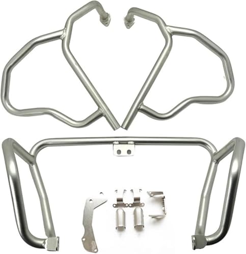 Pare-chocs moto Suzuki V-Strom DL250 protection intégrale argent