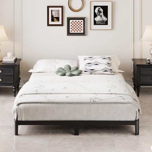 Lutown-Teen Estrutura de cama king size de 17 cm com pernas de canto arredondado, base de colchão re