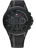 Tommy Hilfiger Multi Zifferblatt Quarz Uhr für Herren mit Weisses Silikonarmband - 1791861