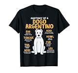 Dogo Argentino Anatomy Funny Dog Mum Dad Sweet T-Shirt for Men Women Kids