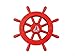Red Decorative Ship Wheel With Sailboat 12