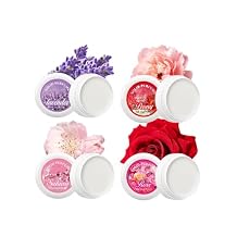 4PCS Solid Perfume for Women, Portable Perfumes for Womens Fragrances, Natural Floral Scent Portable Pocket Balm Perfume Perfect for Travel Use, Long Lasting Fragrances, Non Sticky Formula