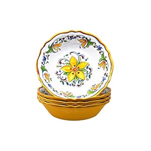 Le Cadeaux Melamine 7.5 Inch Cereal Bowl Set of 4, Capri