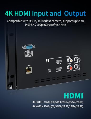Image of FEELWORLD D101 PLUS-H Dual 10.1Inch 4RU Rackmount Monitor