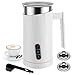 Montalatte Elettric, 4in1 Cappuccinatore Elettrico 300ml 500W, Scaldalatte Elettrico con Funzione Latte Caldo e Freddo, Schiumatore Automatico per Caffè, Cioccolata Calda, Macchiato, Cappuccino Bianco