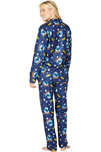 Polar Express The Adult Believe Button-Front Coat Shirt And Pants Pajama Set4