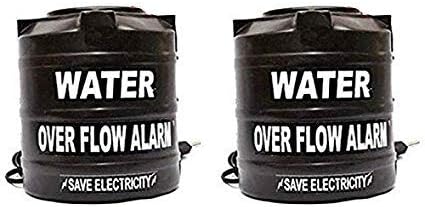 Digiway Water Over Flow Tank Alarm with Voice Sound Overflow(Black)-Pack of 2