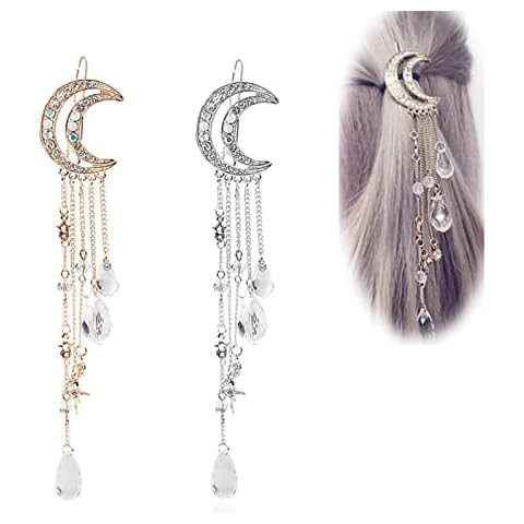 Andelaisi Boho Moon Crystal Hair Clip Cover