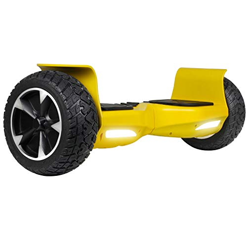 Felimoda Hoverboard - All Terrain Rugged 8.5 Inch Wheels Off-Road Electric Smart Self Balancing Scooter w/Bluetooth LED Lights - UL2272 Certified