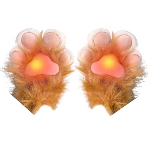 Guantes de pata de gato y garras de felpa para disfraces infantiles