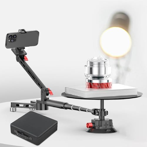 360° Spinning Camera Rig,Professional Photography Turntable,Rotating Camera Slider, with 43.3in