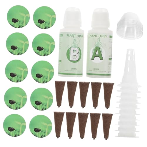 AKOOSY Kit Hydroponique Complet avec Paniers de Culture Éponges Absorbantes et Transparents pour Culture sans Sol Dintérieur et Jardinage de Fleurs et Légumes