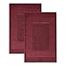 Superior Hotel & Spa Quality Bath Mat Set of 2, Made of 100% Premium Long-Staple Combed Cotton, Durable and Washable Bathroom Mat 2-Pack - Burgundy, 22" x 35" each