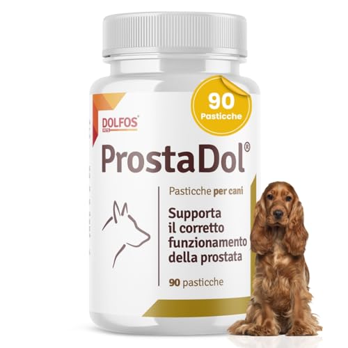 Dolfos Pets Dolvit ProstaDol Integratori per Cane, 90 Compresse, Prostata e Vie Urinarie, con Beta-Sitosteroli e Estratti Naturali, Integratore per Cani Anziani e Adulti