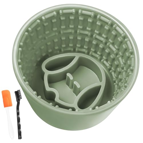 YIBONIKA Slow Feed Dog & Cat Bowl with Non-Slip Suction