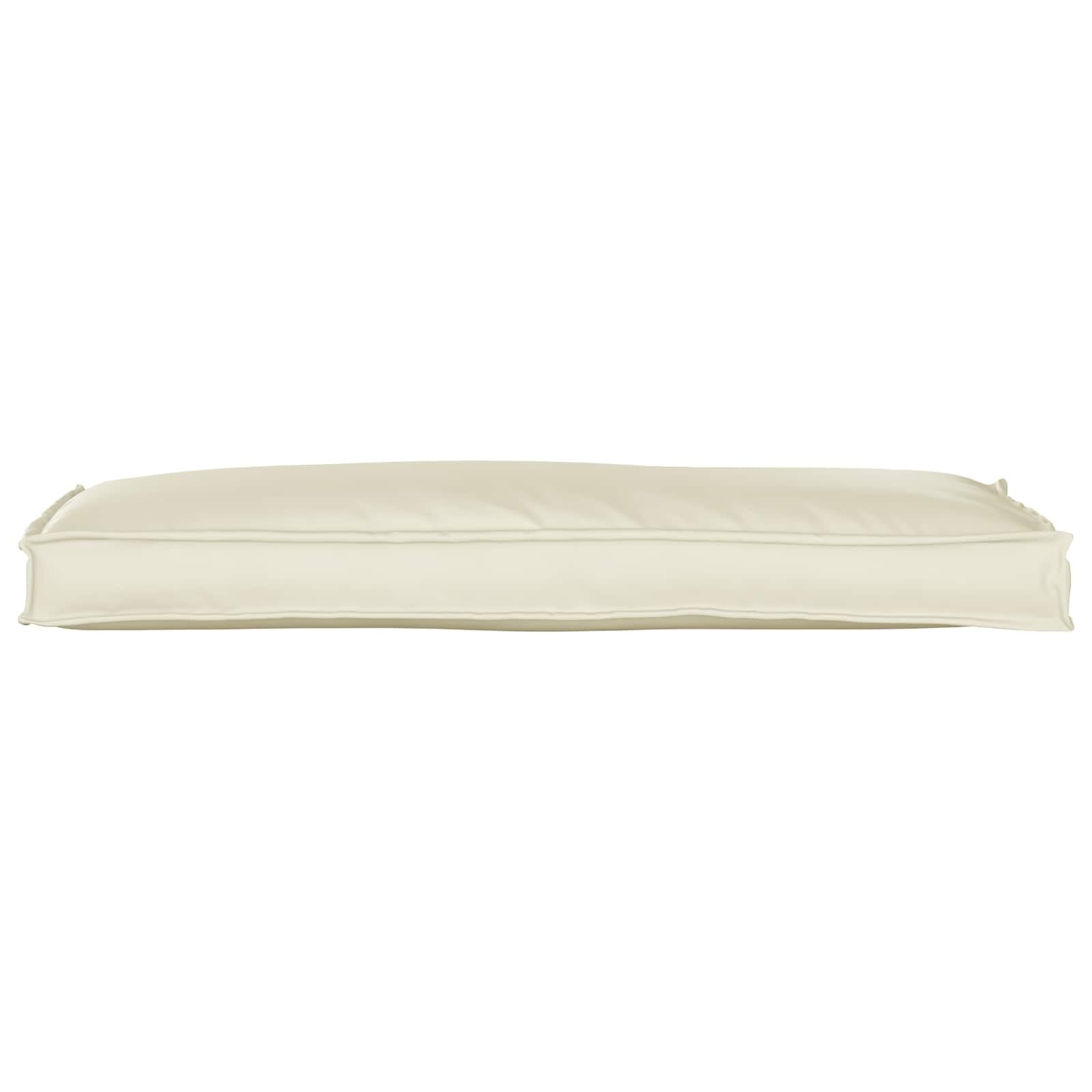 Cojín de tela Oxford crema 110 x 40 x 8 cm con relleno de polipropileno, cojín de asiento y cojín para silla de jardín, terraza, balcón, oficina y silla de ruedas, antideslizante, ergonómico