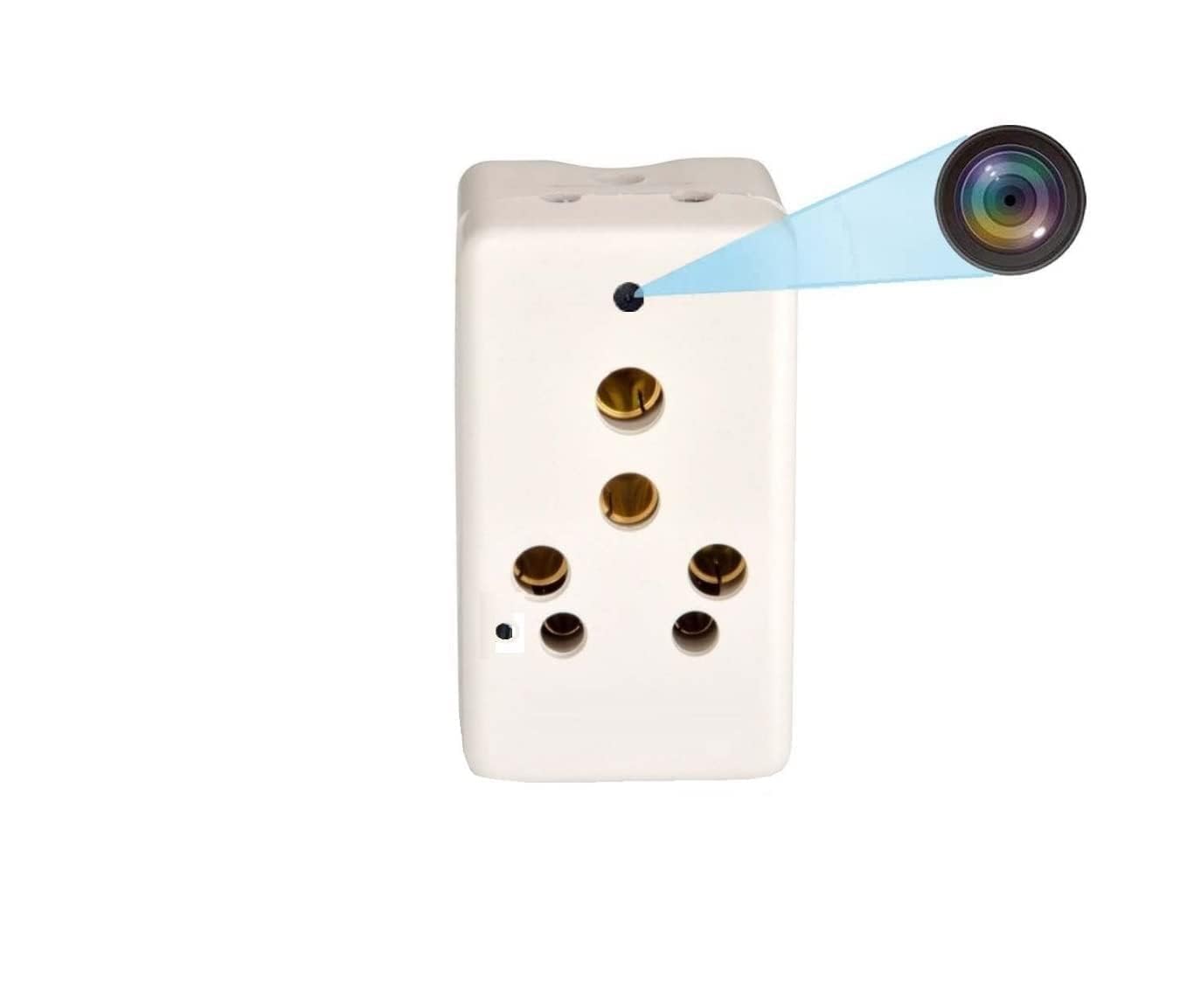 Power 220v Socket Camera 1080p Hd Audio Video Recording, Inbuilt Memory, Watch Live View 24 Hours, Work with Power, Easy to Use - White-image-43