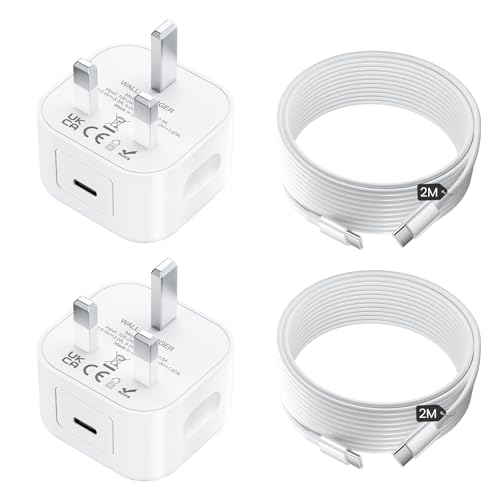 for iPhone 17 16 15 Charger USB C Fast Charging Adapter with 2M Cable [USBC to C] 2 Pack 25W PD Plug for iPhone 17/17 air/16/15/15/Pro/Pro Max iPad Pro/Air/Mini