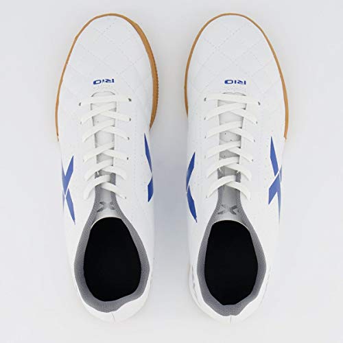 Chuteira Oxn Rio Futsal Branca e Azul