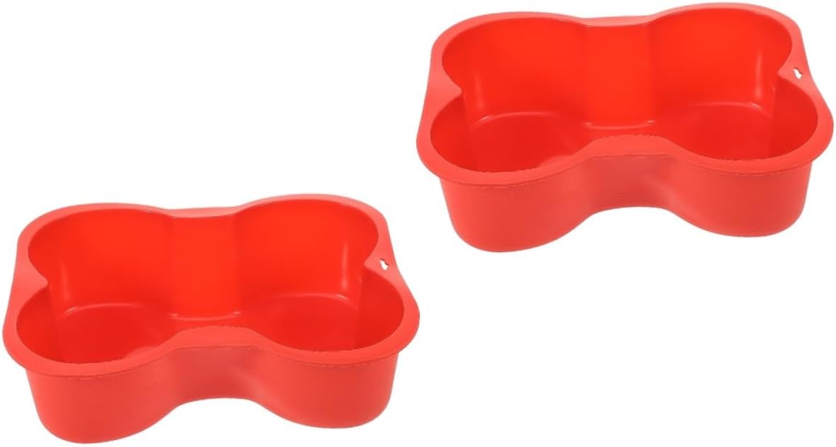 Cabilock 2pcs Bone Shape Cake Mold Novelty Pet Cake Pan for Baking for Pet Lovers for Dog-Themed Parties