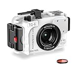 Sea frogs Camera Housing Compatible with Olympus TG-6, with Red Filter, Waterproof IPX8 Rated, 60m/197ft Depth Protection TG6 Underwater Camera Case (with Red Filter, White)