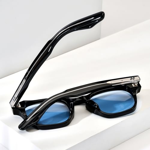 Image of HEPIDEM Acetate Glasses Frame Men Women Square Eyeglasses Optical Spectacles MZEPH
