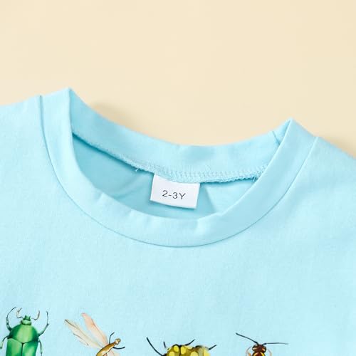 Image of Little Girl /Boy Shirts Insect Animals Tee Shirt Top Summer Short Sleeve Clothes 2-7 Years