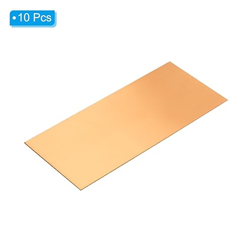 Miniatura 3 de PATIKIL Placa PCB de cobre, 10 unidades de 8.7 x 3.9 in de una sola cara de placa de circuito recubierta de cobre laminada en blanco PCB