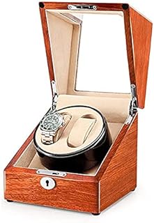 CAZARU FXJ Doppel-Uhrenbeweger für Automatikuhren mit ziemlichem Motor, einzigartige 5 Rotationsmodi, geräuschloser Motor, unabhängig gesteuerte Einstellungen, Holzschale, Aufbewahrungsbox zum