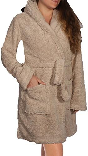 Women's Cute Soft Full Plush Adult Animal Sherpa Cozy Critters Bath Hooded Robe
