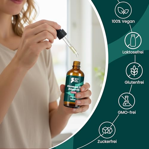 SINOPLASAN Premium Omega 3 Vegan | 940 mg DHA und 470 mg EPA pro Tagesdosis | 97% Omega 3 Anteil | Made in Germany | Laborgeprüft… – Ansicht 6