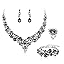 4Pcs-Grey Silver-Tone
