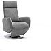 Produktbild Cavadore TV-Sessel Cobra / Fernsehsessel mit Liegefunktion, Relaxfunktion / Stufenlos verstellbar / Ergonomie L / Belastbar bis 130 kg / 71 x 112 x 82 / Hellgrau