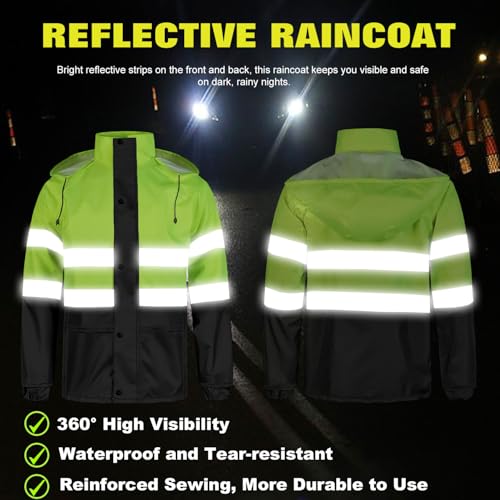 Chaquetas impermeables con capucha unisex para evitar calarse y ser invisible 3