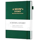 JUBTIC Mom's Memory Journal: Linen Hardcover Edition with 200+ Guided Questions - A Cherished Keepsake to Share Her Life Story, Perfect Gift for Mom's Birthday, Mother's Day & Christmas (Green)