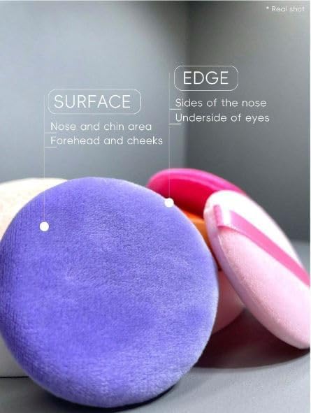 BALTHAZAR,7 Pcs Makeup Sponge for Foundation with Case Round Powder Puff Blending Sponge for Liquid Cream Foundation and Powder Air Cushion Ribbon Makeup Sponges, Women Professional Cosmetic Puff with Box Powder Sponge Dry & Wet Use (Multicolor) 2