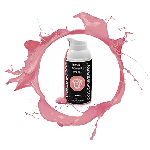 COLORBERRY Resin Pigment Paste - Ultra Highly pigmented Resin Art Paste for Coloring Your Synthetic Resin/epoxy Resin in a 30 ml Bottle (Rose)