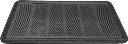 Rubber Boot Tray, Black, 15.75"x31.50"2