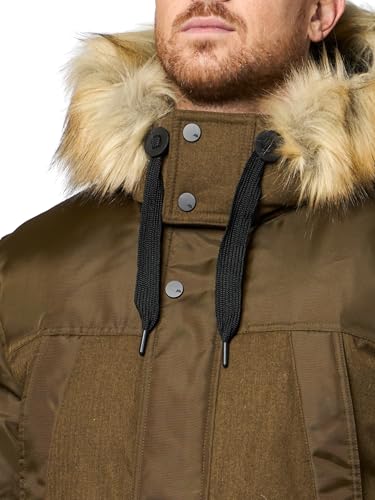 Image of Andrew Marc Men's Outerwear Tripp Mixed Media Faux Fur Hooded Parka