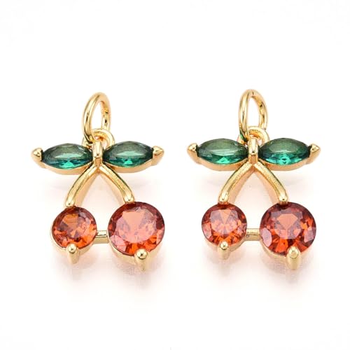 Breloques cerises en verre pour personnaliser vos bijoux d'été et accessoires faits main