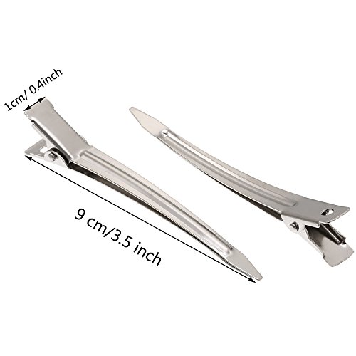Hicarer 3.5 Inches Metal Curl Clips Duck Bill Sectioning Clips Alligator Hair Clips (24 Pieces) #TOP6