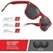 Retro Rewind Classic Polarized Sunglasses,Red | Smoke Polarized